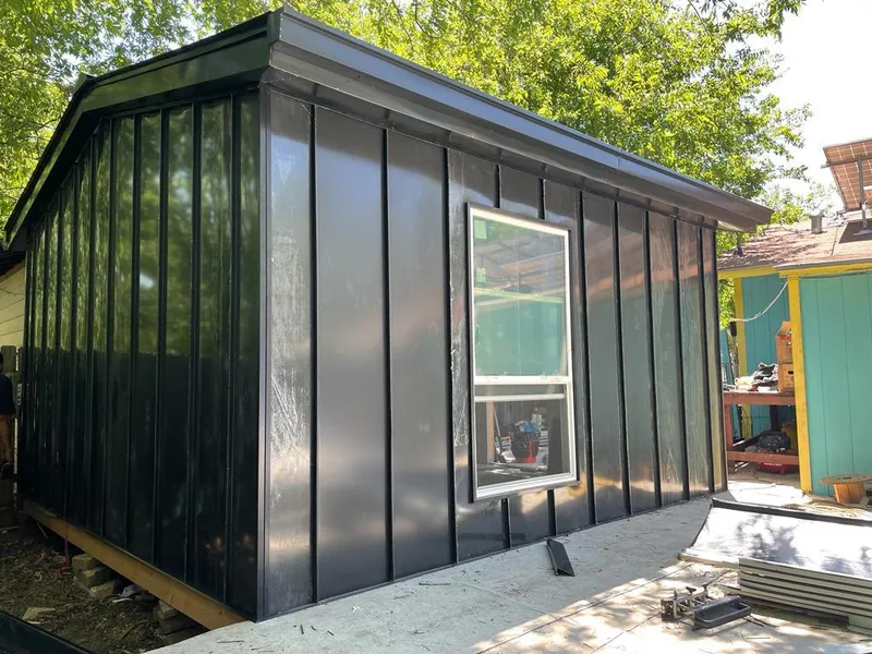 Black standing seam metal wall panels for Metal Roof Installation in Reisterstown